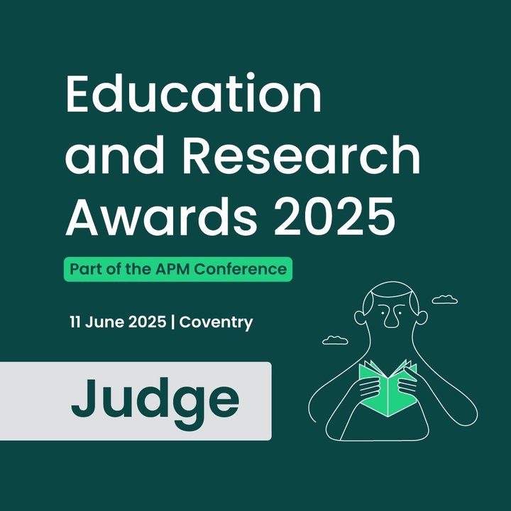 APM Education and Research Awards 2025 Judge card naming Rami Saadi, Coventry, 11 June 2025