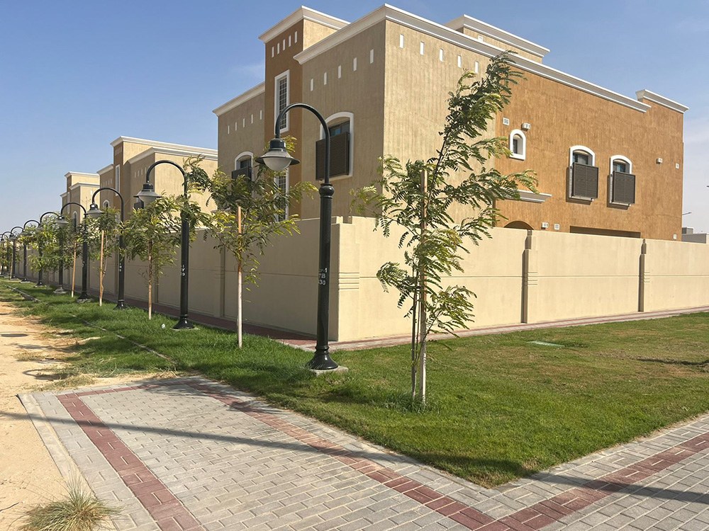 Saudi Aramco residential housing compound of family villas in Saudi Arabia